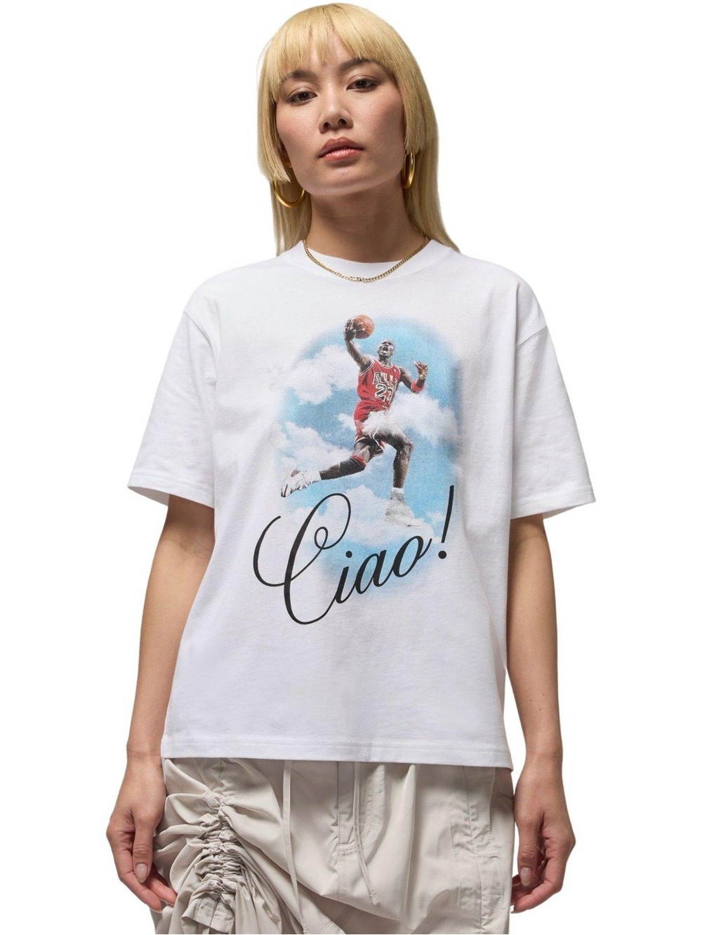 NWT Nike Jordan Flig HR Graphic Tee White Crew